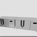 Stainless Steel Double Functional Refrigerated Table with Cabinet Doors and Digital Display for Commercial Kitchen