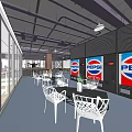 Modern Fitness Gym Interior With Spacious Layout Workout Equipment And Pepsi Branding