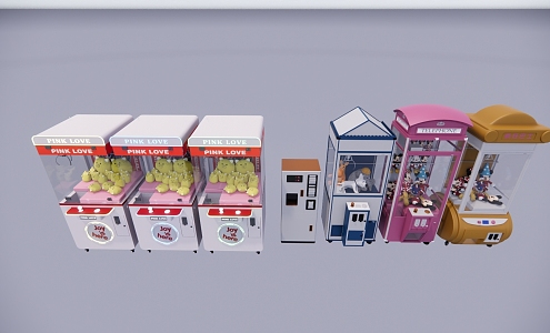 Video game city game equipment 3d model