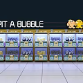 Spit A Bubble Claw Machine Store With Plush Character Dolls On Display Shelves