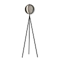 Modern Floor Lamp With Tripod Base And Spherical Mesh Shade Design