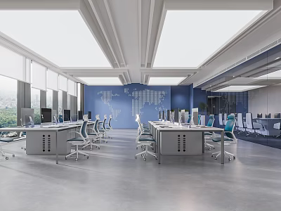Office desk and chair 3d model