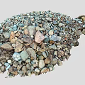 Stone Pile Building Material Pebbles Stone Block Rock Material Scanning Stone 3d model