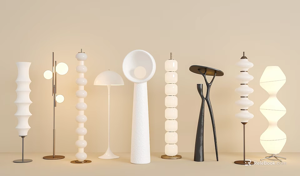 Modern Floor Lamps Featuring Various Stylish Creative And Unique Designs 3d model