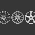 Stylish Car Tires With Alloy Wheels In Silver Gold And White Finishes