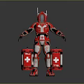 Red Cross Medical Robot With Emergency Rescue Equipment And Armor