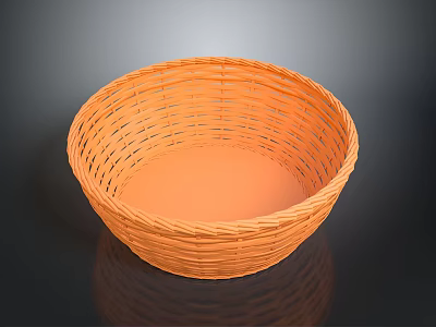 Orange Woven Basket For Home Daily Use As Practical Living Supplies 3d model