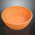 Orange Woven Basket For Home Daily Use As Practical Living Supplies