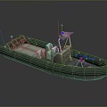 Tactical Inflatable Boat Featuring Seats Console Antenna And Gray Hull Design
