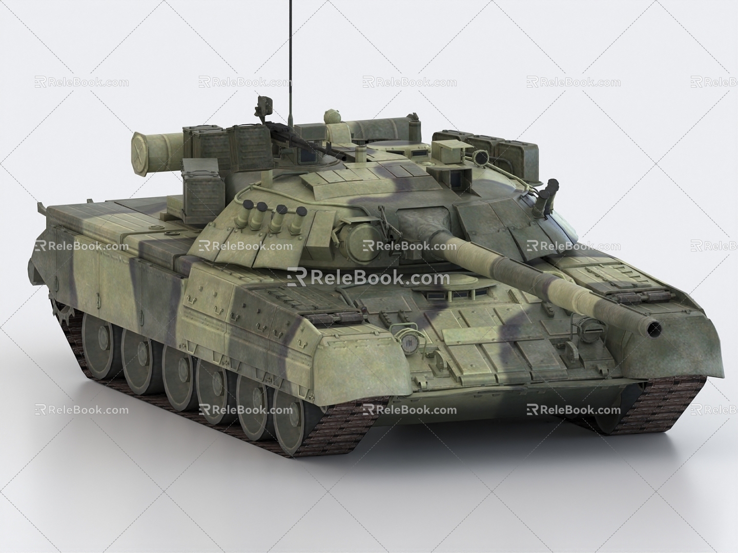 Russian Tank T80U Main Battle Tank 3d model