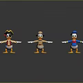 Donald Duck Cartoon Duck Anime Duck Stylized Duck Fantasy Style Duck 3d model
