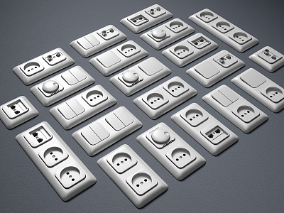 Modern socket switch socket model