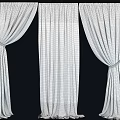 Elegant Gray Textured Curtains Draped And Tied Back Design For Modern Home Decor