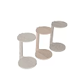 Minimalist Wooden Side Tables With Natural Wood Finish And Sleek Curved Legs