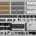Various Switch Panels in Brown Gray White with Sockets and Multiple Styles