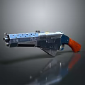 Modern Tactical Gun With Perforated Body Orange Grip And FALKE Inscription Design