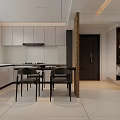 Modern Open Concept Living Dining Room With White Gray Sofa Coffee Table Plant And Rug