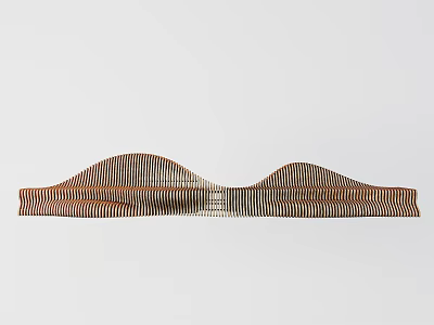 Durable Metal Outdoor Chair With Wave Striped Design For Garden Patio Use 3d model