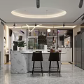 Modern Living And Dining Room Interior Design With Open Layout Sofa Coffee Table And Chandelier