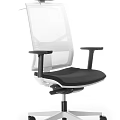 Ergonomic Mesh Back Office Chairs with Adjustable Headrests Armrests and Rolling Wheels 3d model