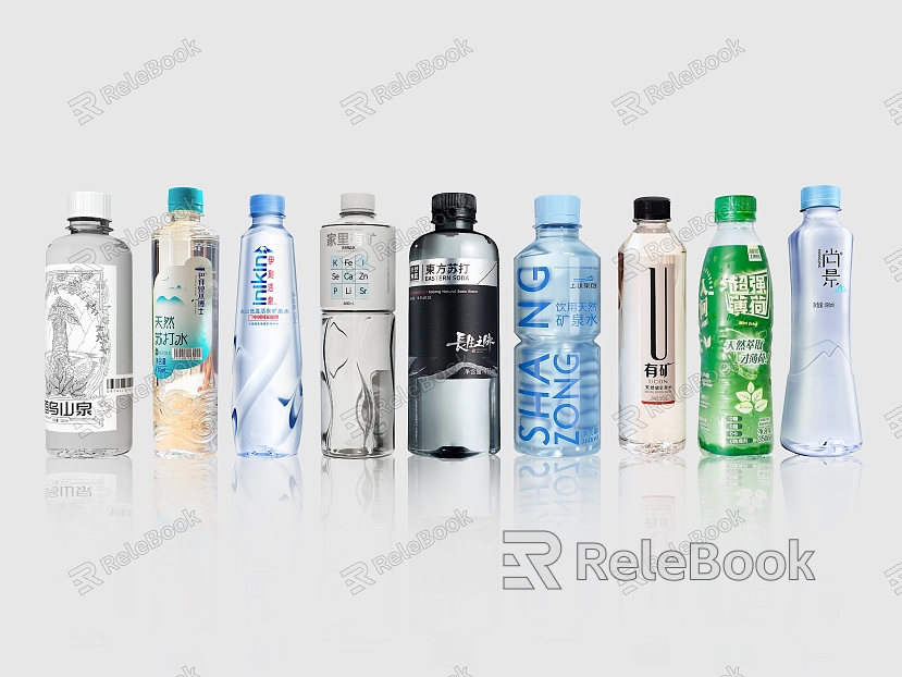 Mineral Water Drinking Water Pure Water Bottled Water Beverage Bottle Glass Bottle Plastic Bottle Soda Water Drink model