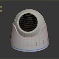 White Dome Computer Surveillance Camera With Blue LED Lights And Clear Lens Housing