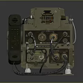 Olive Green Military Weapon Device Featuring Telephone Handset And Connecting Pipes