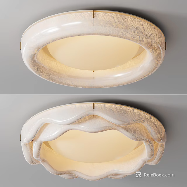 Modern Contemporary Ceiling Light Fixture With Unique Textured Design And Warm Glow Illumination 3d model 