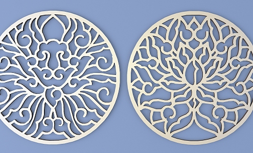 Metal Carved Traditional Pattern Carved Pattern 3d model