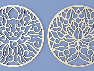 Metal Carved Traditional Pattern Carved Pattern 3d model