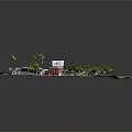 Detailed 3D Urban Block Model With Buildings Streets Trees And Parked Cars