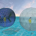 Colorful Spherical Play Equipment With Mesh Structure For Kids Outdoor Playground
