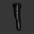 Dark Gray Drawstring Jogger Pants With Side Stripes And Elastic Waistband