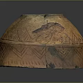 Traditional Terracotta Vessel With Cracked Surface And Intricate Geometric Patterns