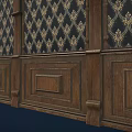 Wooden Partition Screen Furniture With Intricate Carved Patterns And Lattice Design