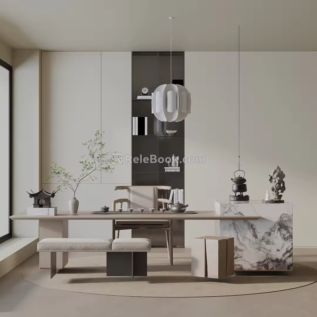 Modern table combination 3d model