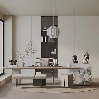 Modern table combination 3d model