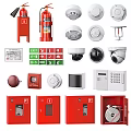 Essential Fire Safety Equipment Including Extinguishers Smoke Detectors Exit Signs Alarm Bells And Cabinets