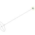 Outdoor Street Lamp with White Post Illuminated Warm Yellow Light on Grassy Ground Against Wall