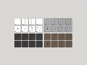 Switch socket panel combination 3d model
