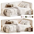 Cozy Cream Style Upholstered Kids Bed With Comfortable Bedding Offers Various Soft Neutral Color Choices