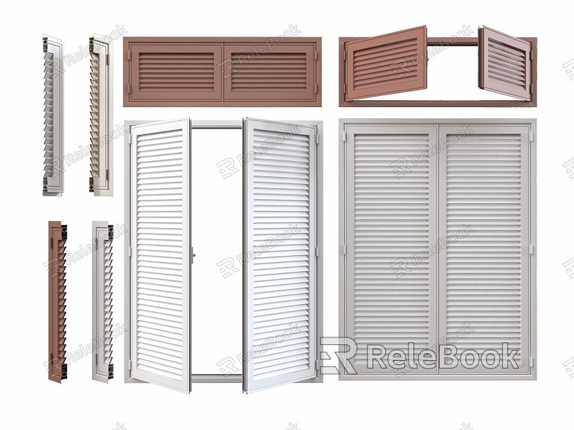 Louver casement window model