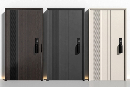 Password door security door entry door 3d model