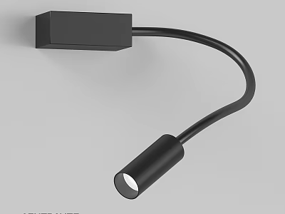 Black Modern Wall Mounted Downlight Spotlight With Flexible Adjustable Arm Design 3d model