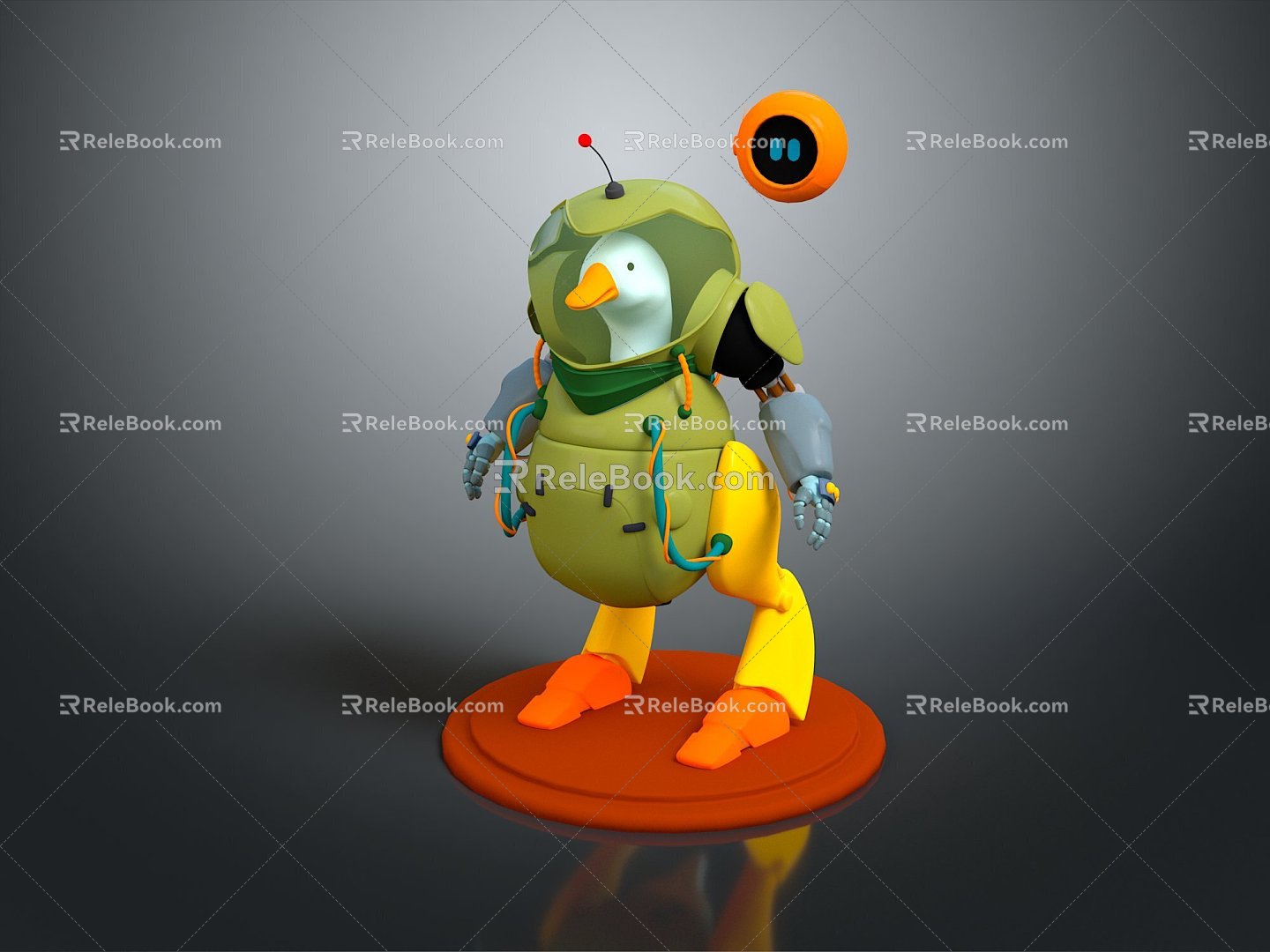 Robot Robot Assistant Small Robot Robot Butler Robot Butler Figure Game Figure 3d model