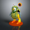 Robot Assistant Small Robot Butler Robot Butler Figure Game Figure 3d model