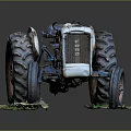 Vintage Tractor Model With Large Wheels Green Base And Detailed Design