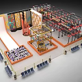 Team Building Venue With Climbing Frames Slide Seating Area And Colorful Decorations