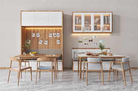 Nordic multi-function dining seat 3d model