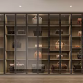 Modern Closet With Glass Doors And Handbags